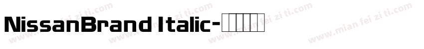 NissanBrand Italic字体转换